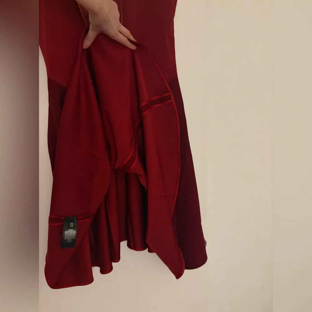 Ted Baker Burgundy/Maroon Sleeveless High/Low Dress - size 6 - Picture 10 of 16